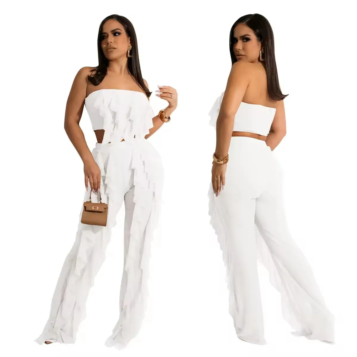 Ivory Luxe Ruffle Set